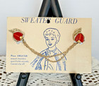 Vintage Orange Heart Shaped Gold Chain Sweater Guard