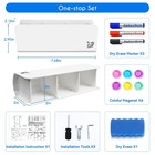 Rolling White Board  48 X 32 Height Adjustable Whiteboard On Wheels  Large Ma   