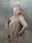 Vintage 1895 Antique Print Calve As Carmen Photogravure Original