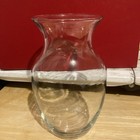 Clear Glass Flower Vase   8    Inches Tall 