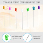 200pcs Sewing Pins  Straight Pins With Gourd Pearlized Head Pin  Long 2 2 Inch