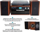 Boytone Bt-24mb Bluetooth Classic Style Record Player Turntable With Am fm