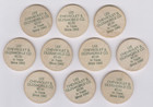 Lot Of 10 Vintage Wooden Nickels - Lee Chevrolet   Oldsmobile  Cannon Falls  Mn