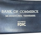 Bank Of Commerce Navy  Zipper  Deposit Bag Morristown Tennessee Vintage