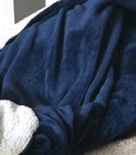 Bedsure Gentlesoft Sherpa Fleece Blanket King Size Soft Fuzzy Navy 108x90 Inches