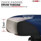 5core Drum Throne W Backrest 4  Padded Stool Airlift Adjustable 441lb Capacity