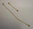 925 Sterling Silver Gold Plated Chain Extender Set 2pc 2    4 5  Necklace Anklet