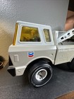Vintage 70s Mighty Tonka Chevron Tow wrecker Truck 24 Hr Service Pressed Steel
