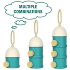 Portable 3 Layer Stackable Baby Formula Dispenser Non Spill Powder Container