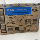  50  New Eaton Crouse-hinds Tp472 4  Square Flat Blank Cover For 4x4 Outlet Box