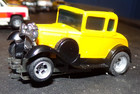 1930 Aurora Afx Ford Coupe Slot Car Ho Scale Yellow Brand New Chassis Sweet Car