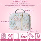 Bible Cover For Women Quilted Case With Handle Carrying Case Study Supplies
