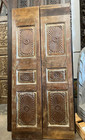 Antique Carved Double Doors Artistic Barn Door Boho Rustic Farmhouse Door 80