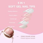 Toe Nail Press Ons  French Tips Toe Press On Nails  150pcs Square Pre-designed 