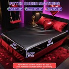 Black Vinyl Queen Mattress Protector Waterproof For Essential Oil Massage Spa   
