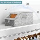 1 2x Stackable Hat Storage Organizer For Baseball Caps 24 Caps Hat Box With Lid