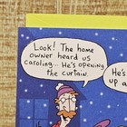 Hallmark Christmas Greeting Card 5x7 Carolers Cartoon Funny Adult Humor Blue