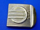 Antique Art Deco Abstract Pattern Solid Brass Vintage Belt Buckle