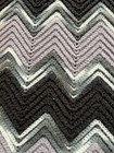 Crochet Afghan Blanket Granny Purple Gray Black Chevron 74x40 Handmade Throw