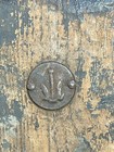 Vintage Wood   Cast Iron Pulley Block   Tackle - Anchor Logo