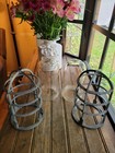 Set Of 2 Vtg Industrial Cage Light Fixture Explosion Proof Adalet W  Glass Globe