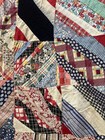 Vintage Quilt Topper Cotton Hand Sewn 70    X  58   