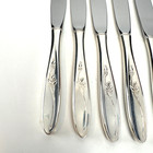 Lot Of 6 Sterling Towle Rose Solitaire Modern Hollow Handle Knives No Monogram