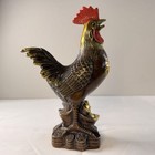 Wealth Rooster Metal Statue  Chinese Decor