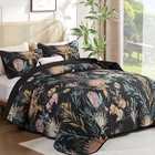 New Anthropologie Queen   King Reversible Boho Quilt Bedspread Bedding Sham Set