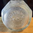 Vintage 1930 s Embossed Glass Moroline Petroleum Jelly Jar 