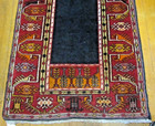 Turkish Lovely Prayer Rug Wool Semi-antique Large 41  X 84  Great Colors Vg 