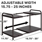 Simple Houseware Under Sink 2-tier Heavy Duty Expandable Rack Organizer  Adjusta