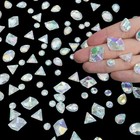 200pcs Ab Acrylic Flatback Rhinestones Mixed Shapes Sew On Gems Diy Craft