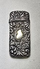 Antique Ornate Silver Match Vesta Safe  Victorian Art Nouveau Sterling Silver