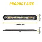 Emergency Strobe Light Bar Amber White Safety 24-led Warning Hazard Traffic Lot