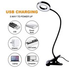 Led Desk Lamp Adjustable Swing Arm Lamp With Clamp Eye-caring Reading  Light