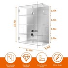 Clear Acrylic Countertop Display Case  4-tier Showcase With Lock Key mirror -   