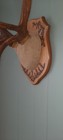 Big Antlers Mounted Taxidermy Plaque Wall Decor Hunt Lodge Man Cave Wood Carved 