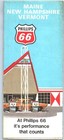 1970 Maine  New Hampshire  Vermont Phillips 66 Road Map Fuel Gas Me Nh Vt 4d