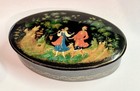 Vintage 1986 Palekh Lacquer Box  the Meeting  By Anna Kamanina - Ussr Beriozka