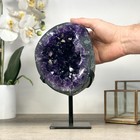 Top Grade Natural Amethyst Geode - Metallic Stand Included  Mws2271