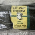 Vintage Official Boy Scouts Of America Socks Green Cotton Size 8-9 5 New W  Tag