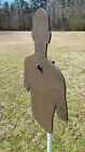 3 8  Ar500 18 x30  Combatant Silhouette Steel Shooting Target W  T-post Hook