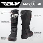 Fly Racing Maverik Lt Motocross Boots Adult Size  11  black  Maverick
