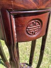 37    X 12    Oriental Rosewood  Carved Plant Stand Vintage