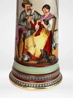 Antique 2 Liter German Beer Stein  Hunter Tavern Dog Woman  1183 2l Lidded 15 
