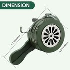110db Hand Crank Air Raid Siren Medium Green Aluminium Alloy Folding Handle
