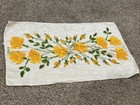 Vintage Mcm Vera Neumann Linen Tea Towel Yellow Roses