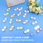 20 Pack Clear Contact Lens Case  5 Colors Leak-proof Bulk Cases Compact Eye