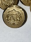 Vintage Set Of  6 Vintage Gold Tone Metal Buttons Coat Of Arms 5 8   